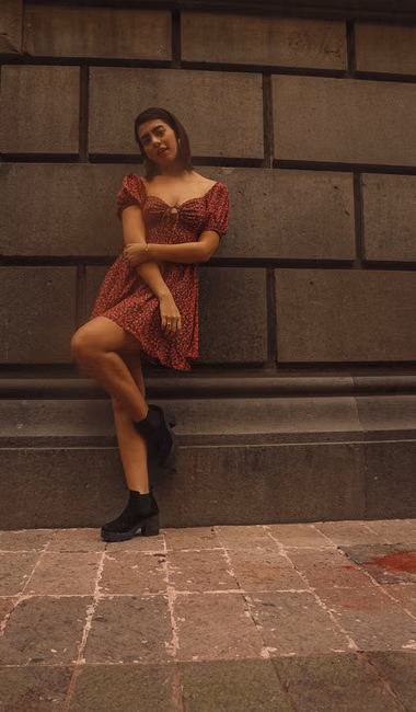 Vestido Floral Vermelho
